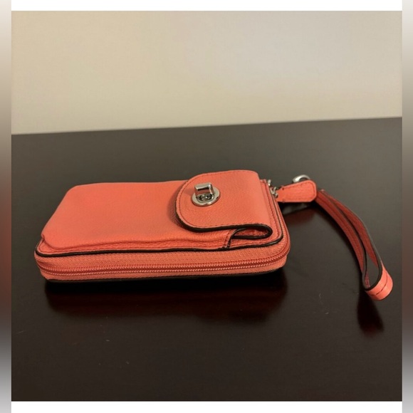Coach Campbell Coral Turnlock Wallet Wristlet - Picture 4 of 8
